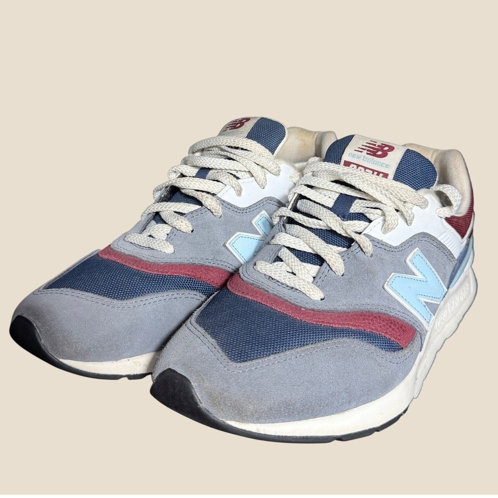 New Balance 997H Cordura Men's 8.5 Grey / Blue / Burgundy / White Sneakers